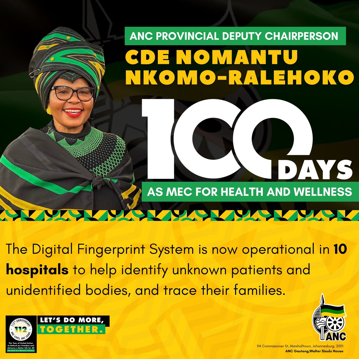 GautengANC's tweet image. Highlights on the progress made in the first 100 days of office in Health and Wellness department headed by ANC Provincial Deputy Chairperson ,Nomantu Nkomo-Ralehoko.The work is in keeping the promise made in the ANC manifesto’s six priorities.
#LetsDoMoreTogether
#ANCGPatWork…
