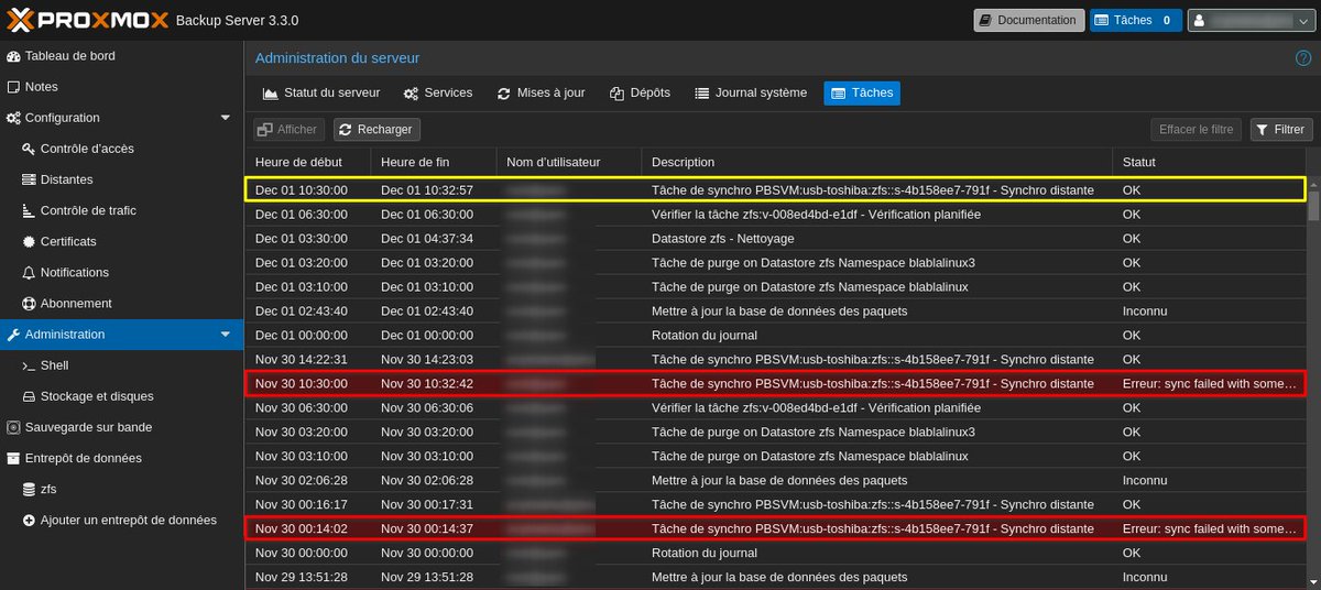 BlablaLinux's tweet image. error:0A000119:SSL routines:ssl3_get_record:

Depuis un moment, un des serveurs #Proxmox #Backup Server qui réalise chaque nuit une synchronisation en remote me donnait aléatoirement cette erreur sur une VM/CT😡

Problème réglé avec le changement du câble #RJ45, tout simplement😉