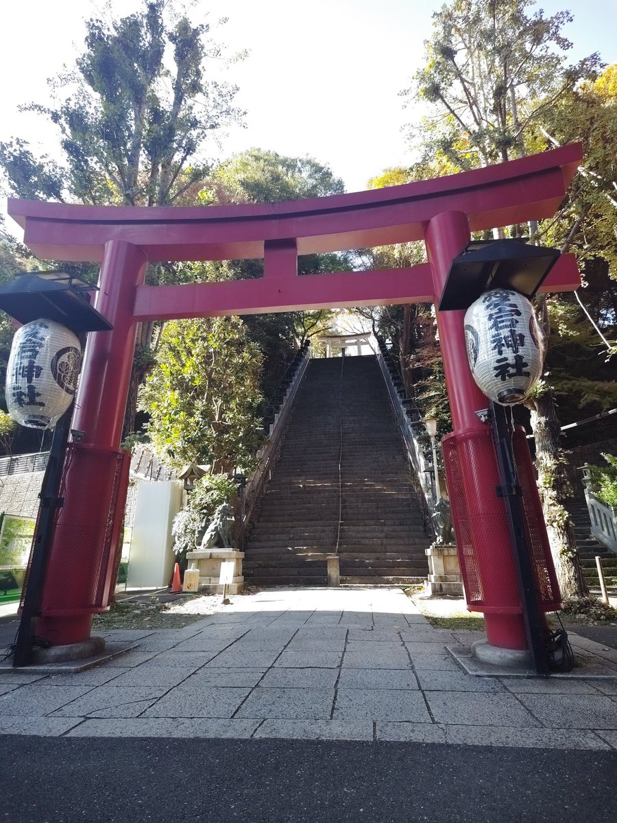 yasushi1869's tweet photo. 今日はイトコと神社巡りでしたの。
楽しかった～🙌🙌

愛宕神社、出世の大階段っていう、めっちゃ急な階段(2枚目)があるんだけど、ナビ通りに行ったら裏の坂から上がっちゃったので、出世の大階段を降りて帰りました笑アカン笑 https://t.co/BvokIUVDaW