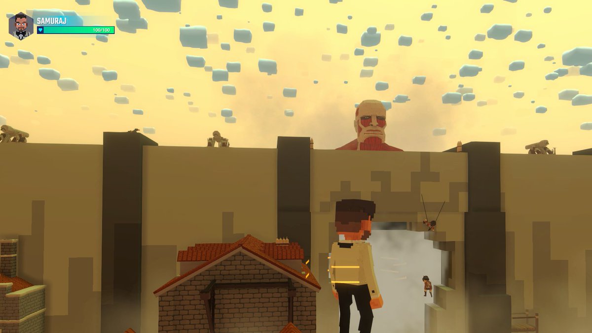 Standing in awe of the Colossal Titan in Attack on Titan: Invasion <a href="/TheSandboxGame/">The Sandbox</a>. Humanity's last hope or greatest threat?💥👀 <a href="/anime_shingeki/">「進撃の巨人」公式アカウント</a> register-landings.sandbox.game/alphaseason4-s… #TheSandbox #AlphaSeason4 #AS4SocialChallenge