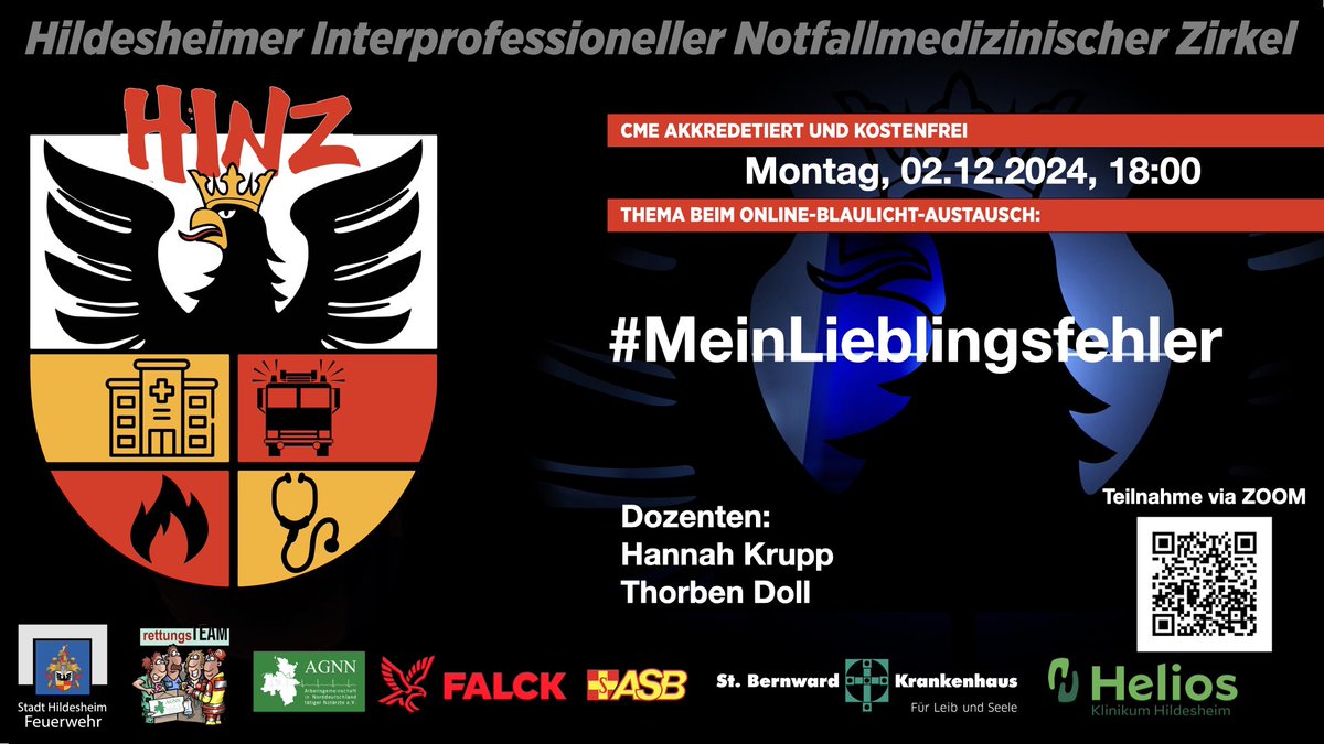 Fehler passieren wo Menschen arbeiten. Wichtig ist aus diesen Fehlern zu lernen. Hannah und Thorben wollen morgen mit euch über Fehler sprechen und versuchen die Gründe zu verstehen.

CME akkreditiert und kostenfrei

us06web.zoom.us/j/81310992251?…

#meinlieblingsfehler