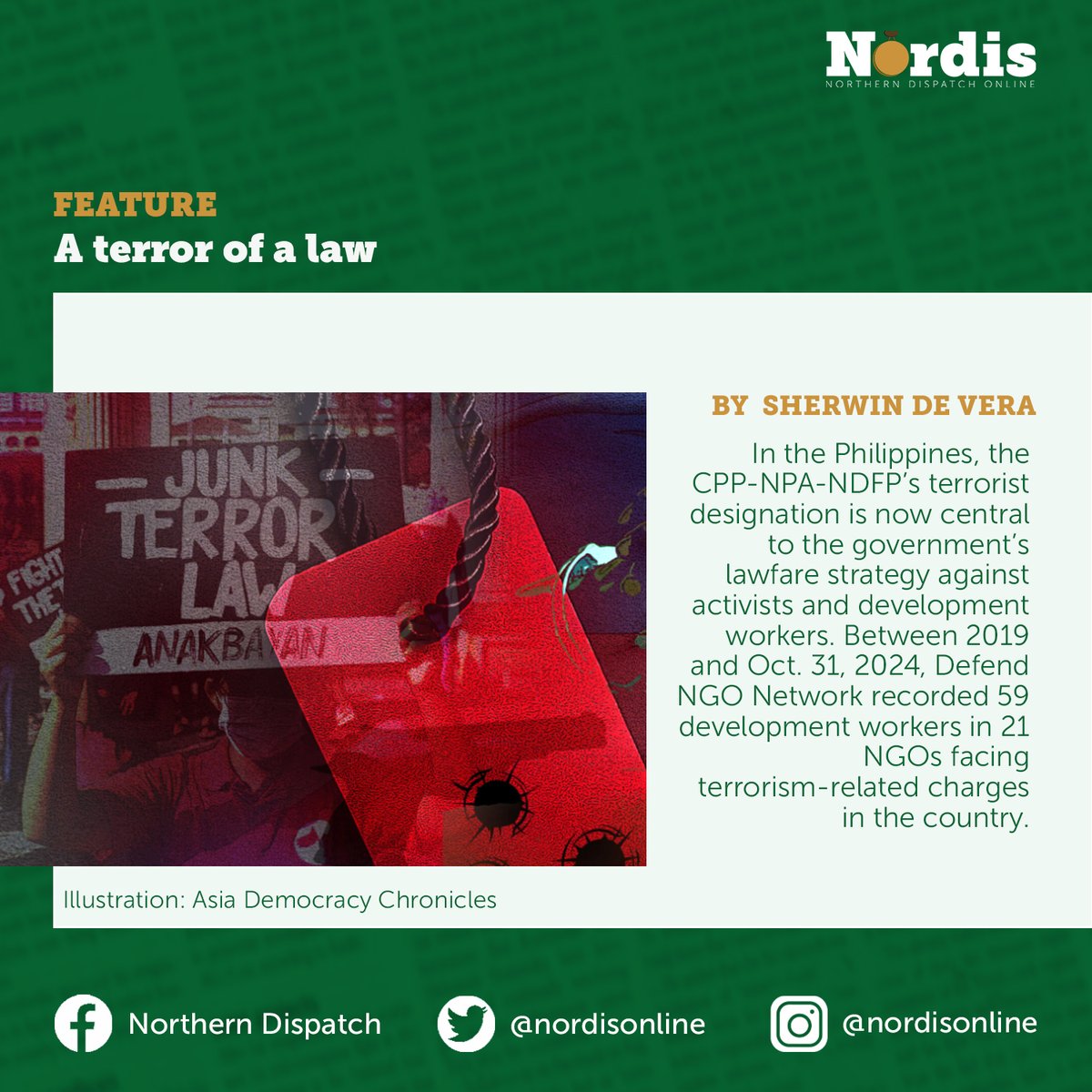 FEATURE | In the Philippines, the red-tagging of activists and non-profits has escalated to terrorist tagging, with authorities charging several groups and individuals under the country’s anti-terrorism legislation. Read the article: bit.ly/4fFNArL