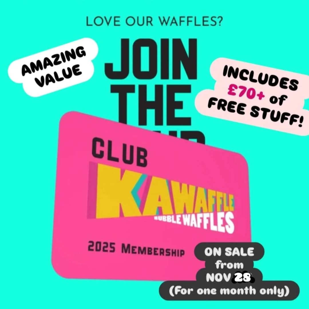 West End Plymouth (@westendplymouth) on Twitter photo ⭐ NEW ⭐ Join Club <a href="/KawafflePlym/">Kawaffle - Bubble Waffles Plymouth</a> and save!
Get a 12 month membership card and receive:
💥6 free house special waffles
🥤Free drink each week
🧇 15% off all food midweek
➕ Member perks & events
1 year membership (£45) saves over £70!
Join by 28th December! ⭐ NEW ⭐ Join Club <a href="/KawafflePlym/">Kawaffle - Bubble Waffles Plymouth</a> and save!
Get a 12 month membership card and receive:
💥6 free house special waffles
🥤Free drink each week
🧇 15% off all food midweek
➕ Member perks & events
1 year membership (£45) saves over £70!
Join by 28th December!