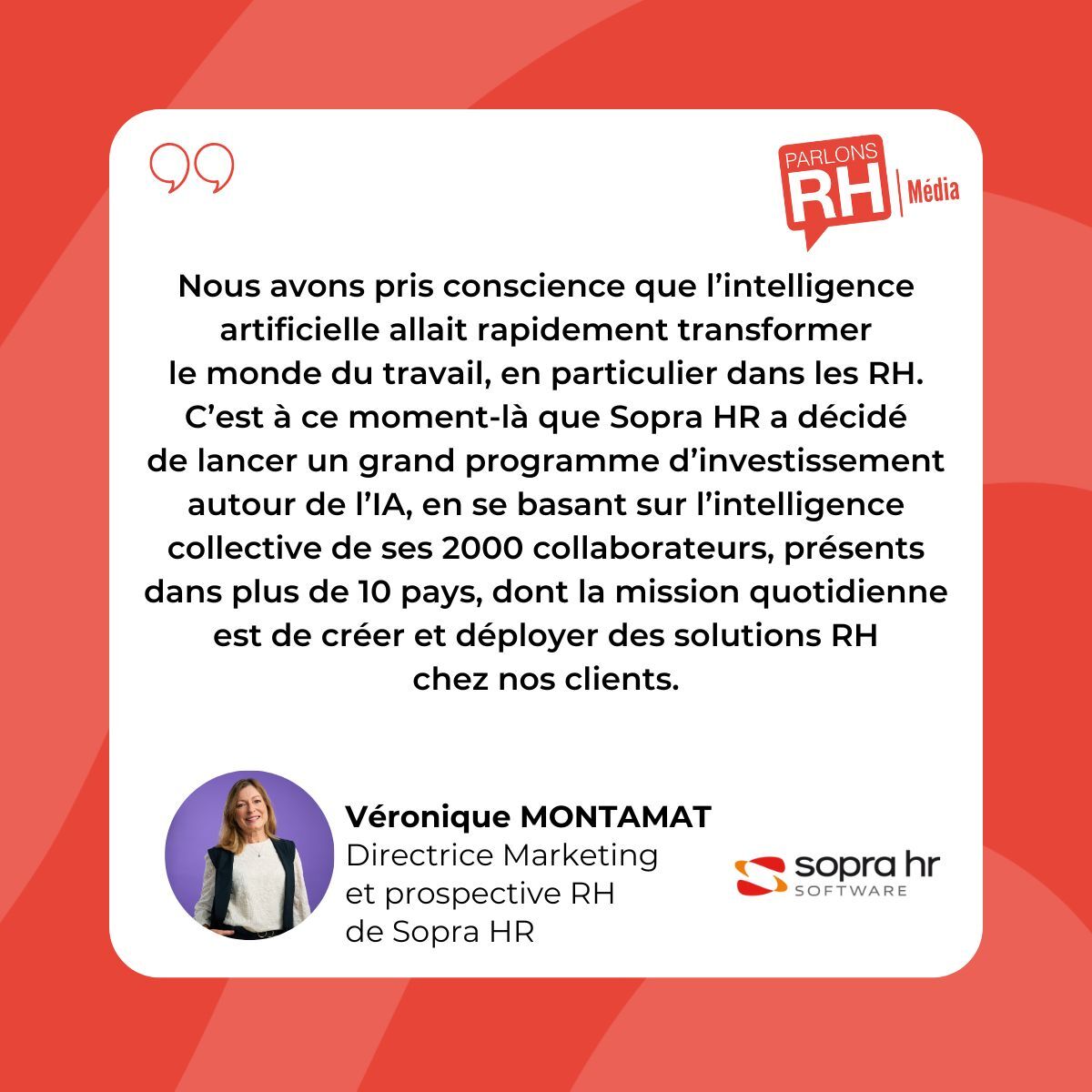 🚀 Comment l'#IA révolutionne les pratiques #RH tout en plaçant l’humain au cœur de l’innovation ? 

💬 Découvrez les réflexions de <a href="/VMontamat/">Véronique Montamat</a>, Directrice Marketing et prospective RH de <a href="/sopraHR/">SopraHR</a>, pour l’#eNovDay prévu le 5 décembre ➡ swll.to/WMF0q