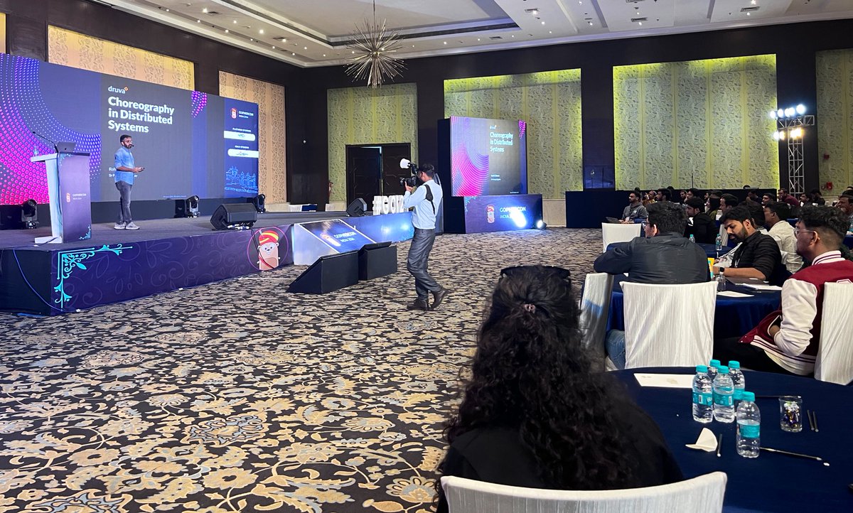GopherConIndia's tweet image. Closing Day 1 of GopherCon 2024 with a bang! Rohit Ekbote explores Empowering Resilient Scalability: The Power of Choreography in Distributed Systems. What an end to this insight-packed day!

#GCI24 #GopherConIndia2024