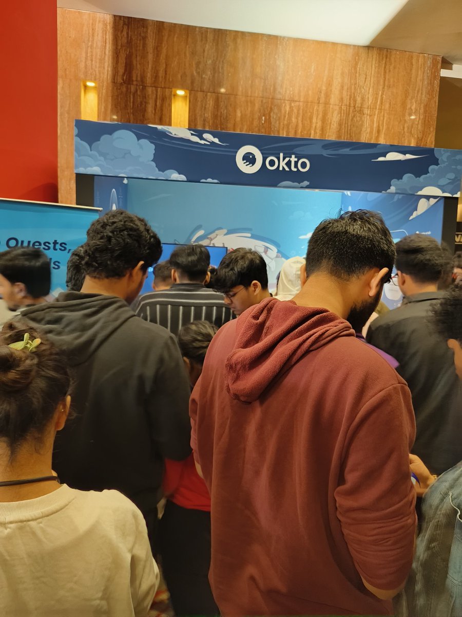 vishruthvs10's tweet photo. Just stopped by the amazing @Okto_web3 booth at #Unfold24! 🐙✨ Loving the Web3 vibes and all the exciting rewards. 🚀  If you’re here, don’t miss it—snap your pic and join the quest! 🎯 #OktoUnfolded#Unfold24 https://t.co/Z4aeGl4lyU