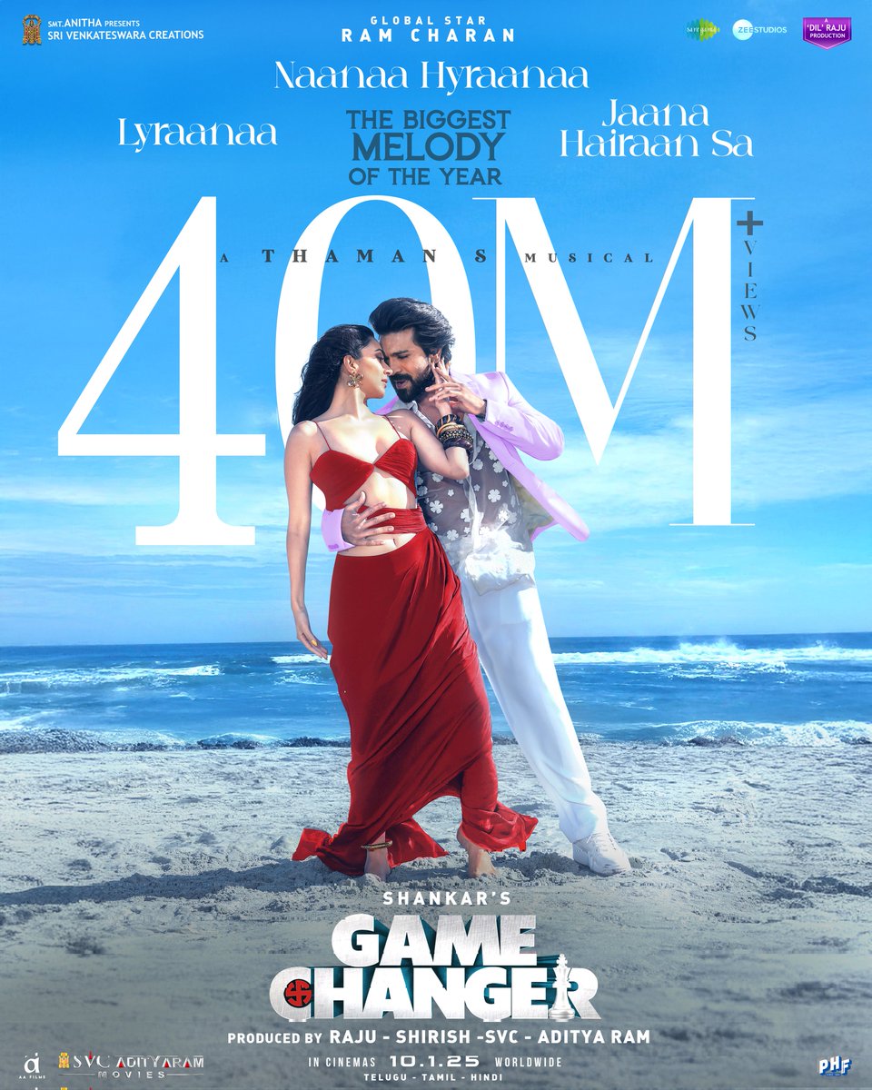 Sri Venkateswara Creations (@svc_official) on Twitter photo 40 Million+ Views and trending worldwide 💜💜
The biggest melody of the year #NaanaaHyraanaa | #Lyraanaa | #JaanaHairaanSa is unstoppable ❤️
Tune in and hum your hearts out!
🔗 youtube.com/playlist?list=…
A <a href="/MusicThaman/">thaman S</a> melody! 🎶
Sung By <a href="/shreyaghoshal/">Shreya Ghoshal</a> <a href="/singer_karthik/">Karthik Music Exp</a> 🎙 40 Million+ Views and trending worldwide 💜💜
The biggest melody of the year #NaanaaHyraanaa | #Lyraanaa | #JaanaHairaanSa is unstoppable ❤️
Tune in and hum your hearts out!
🔗 youtube.com/playlist?list=…
A <a href="/MusicThaman/">thaman S</a> melody! 🎶
Sung By <a href="/shreyaghoshal/">Shreya Ghoshal</a> <a href="/singer_karthik/">Karthik Music Exp</a> 🎙