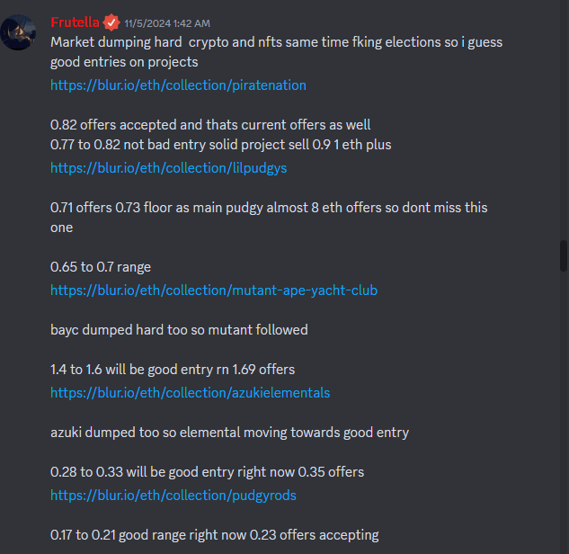 frutella786's tweet photo. 🚀 NFTs are back, and  @NFTFRIENDSALPHA  has been thriving! 💎 For 4 years, we've been delivering value to holders, crushing trends, and finding the BEST money making opportunities even during dumps/dead market. 💰

✅ Top-tier crypto calls
✅ Daily NFT market updates
✅ Shitcoins, bitcoin and airdrop calls.
✅ Perfect entry/exit strategies
✅ Active team + holder support
✅ Epic giveaways
✅ Best community more like family.

Recent wins?
@MiladyMaker333  2.8 eth to 6 eth
@RemilioBaby .75 to 1.5 eth
@LilPudgys .7 to 1.38 eth
@BoredApeYC mutantape 1.7 to 4 eth
@DeGodsNFT .55 to .98 eth
@pudgypenguins pudgy rods .22 to .55 eth
@OverworldPlay .3 to .5 eth
@SkyborneLegacy .33 to .58 eth
@Azuki Azuki Elementals .35 to .5
@doodles 1.3 to 2.5 eth
@sprotogremlins .5 to 2.8 eth

Countless swing trades and calls this isn’t your average group! 📈💰

all above calls  constant updates, multiple entry/exit strategies not just 1 time call, and unmatched precision. NFTFriends is built differently. find out yourself🔥

Join the movement, everyone eats here.
https://t.co/Ah5K1vv0Te