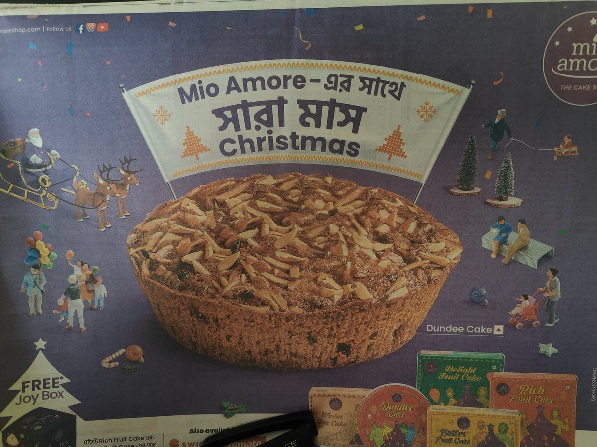 HolbrooksScott's tweet photo. As a creative agency which focuses only on food and that too from Kolkata - small victories are also at times huge.
This is by no way small. #christmas campaign for #mioamore spread across Kolkata and other eastern states . #calcutta https://t.co/GerJpRshFV