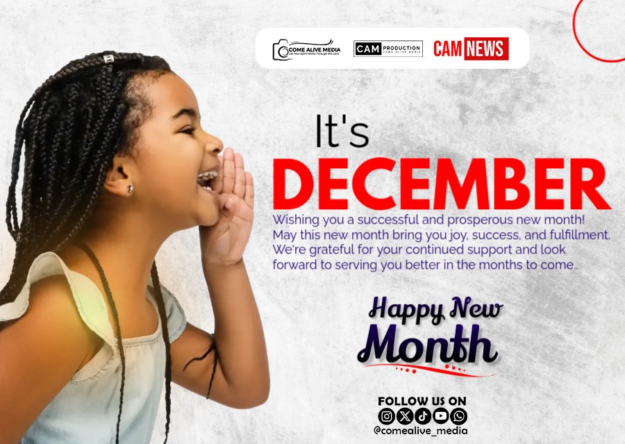🥳HURRAYY 😎ITS DECEMBER 🤗

 May this new Month bring you joy, success, and fulfillment. We are grateful your continued support.
God bless you all🫂😍🙏

 #HappyNewMonth 
#December 
#Election2024