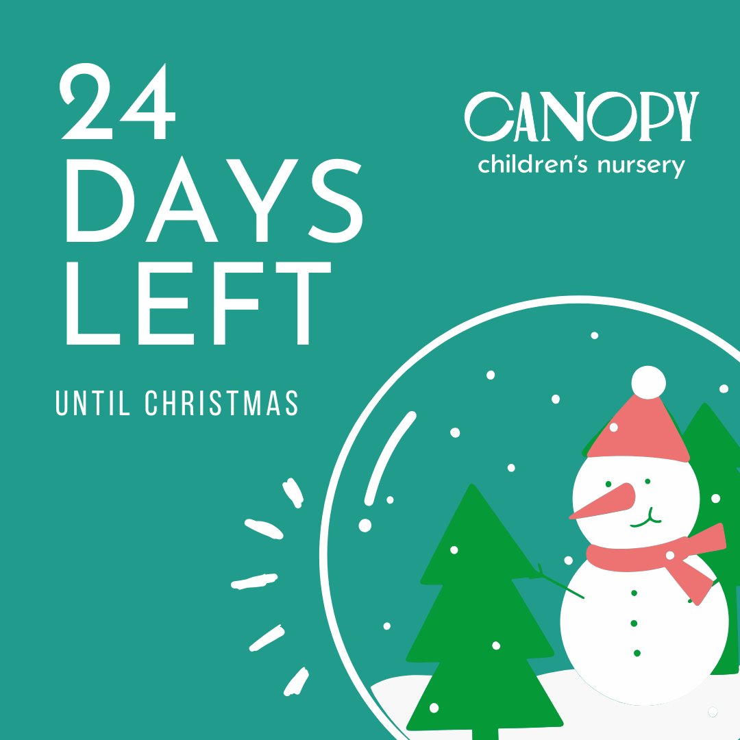 It's the 1st of December and the Christmas countdown has begun.📅🌟🎄

Only 24 days to go until the big day!

#Christmas2024 #countdown #festiveseason #CanopyNursery