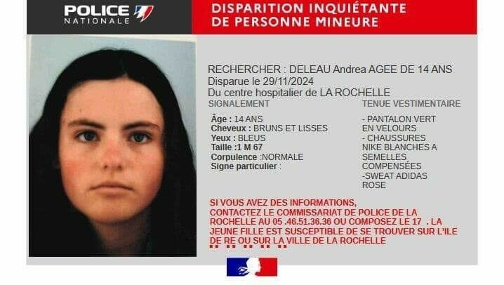 icilarochelle's tweet photo. La Rochelle : la police recherche une adolescente de 14 ans
➡️ https://t.co/28Ravc5TF0 https://t.co/th6ztmwqzx