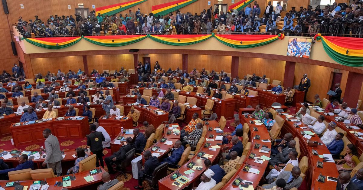 Reuters's tweet photo. Ghana risks government shutdown if no budget passed before election https://t.co/XNEa4wcdlx https://t.co/ZkPtCOp6RN
