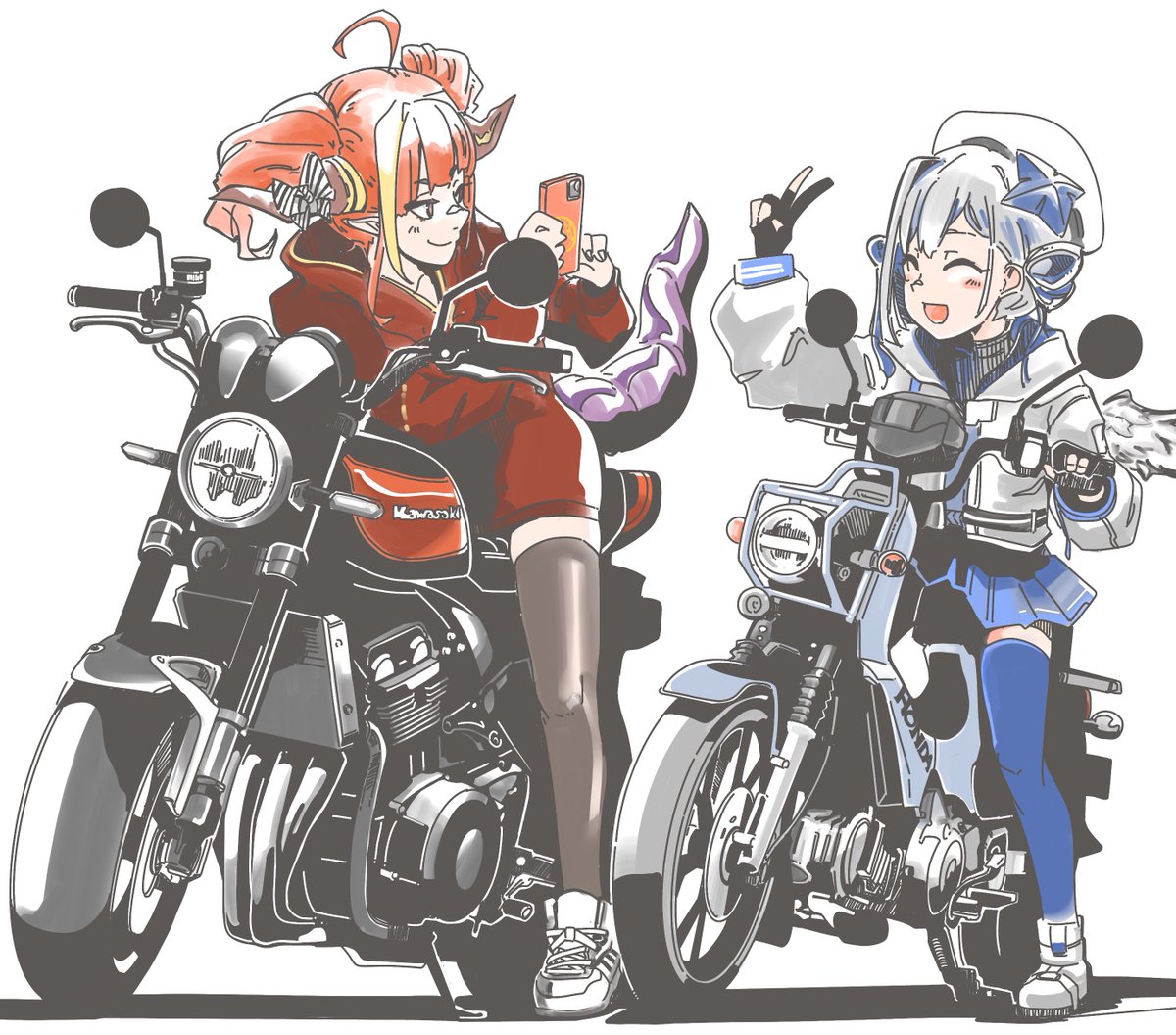#見た人も無言でバイクに乗ってるキャラを貼る 