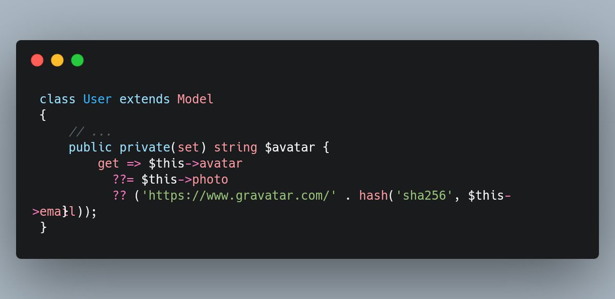 ImSamLevy's tweet image. With property hooks and asymmetric visibility in PHP8.4, it's now possible to drop @laravelphp Eloquent attributes for properties that you don't want to serialize.