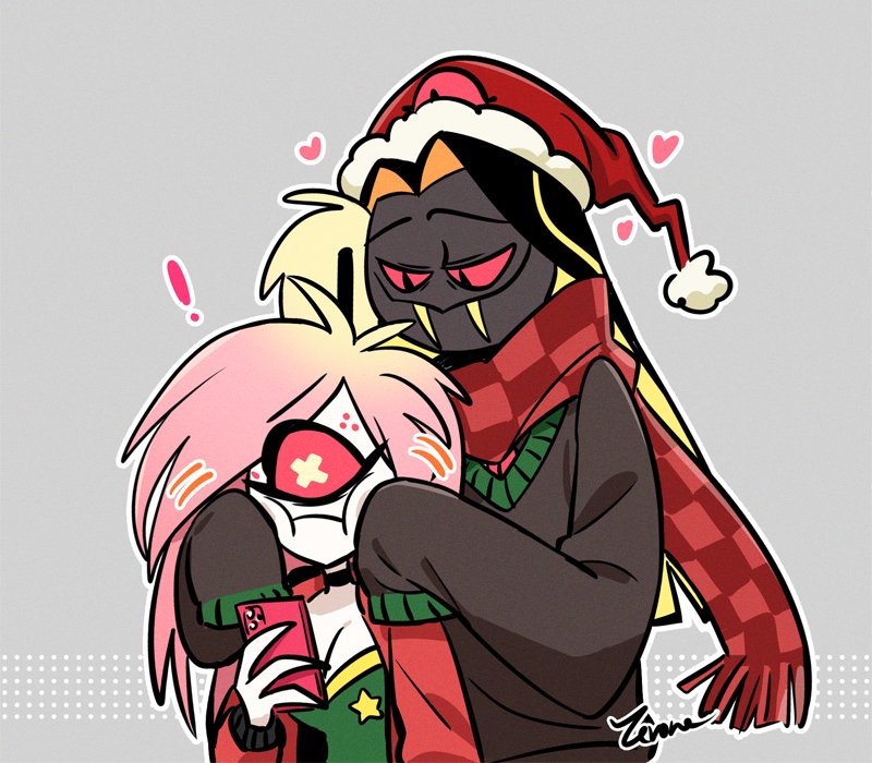 「knead her cheeks #HazbinHotel #Cherrisna」|零壹🦈のイラスト