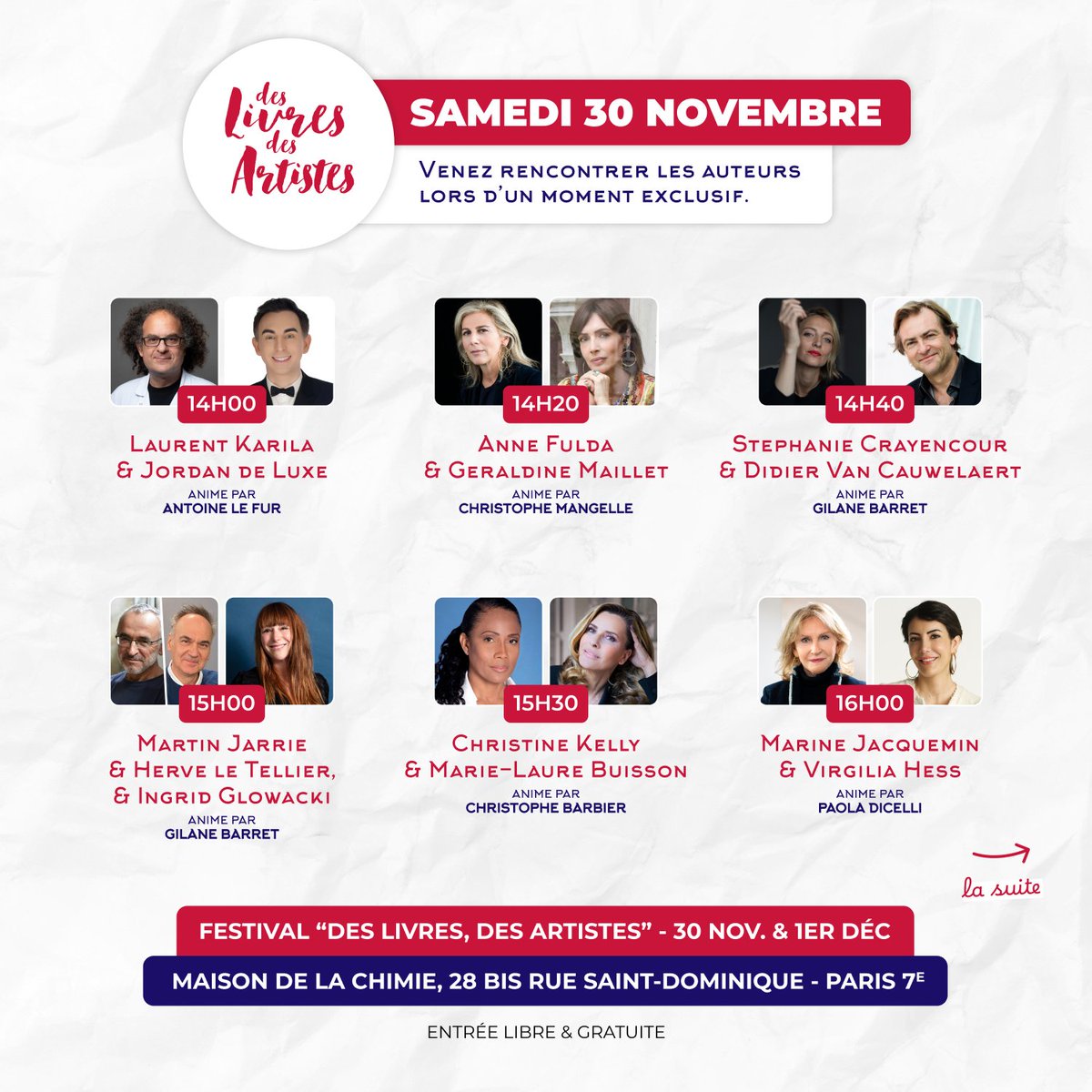 FestivalDLDA's tweet photo. 🎉 Merci à tous pour cette première journée de festival, pleine de rencontres, de dédicaces et de bonne humeur. 
Partagez-nous vos meilleurs moments 🫶🏻 https://t.co/exyTXpbwso