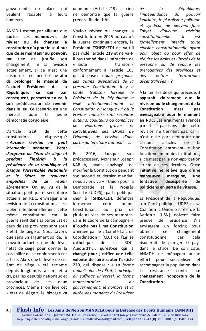 anmdhcongo's tweet photo. @anmdhcongo @Mukalengi #RDC #RDCongo #Constitution https://t.co/qGcGtZt94Y