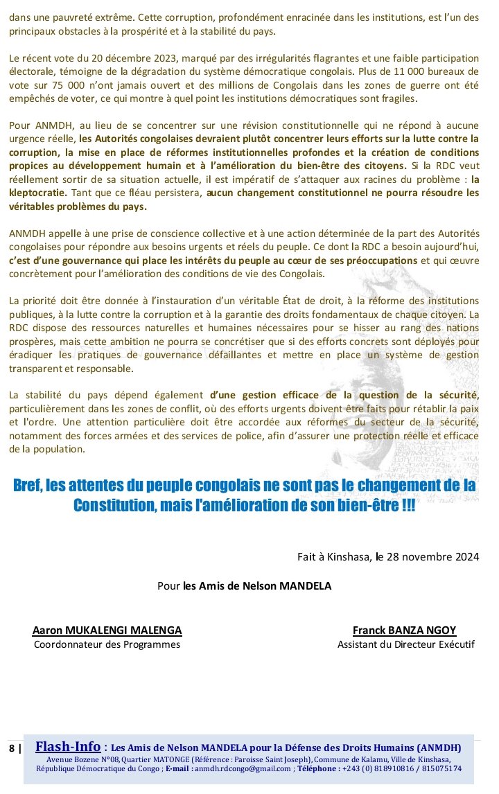 anmdhcongo's tweet photo. @anmdhcongo @Mukalengi #RDC #RDCongo #Constitution https://t.co/qGcGtZt94Y