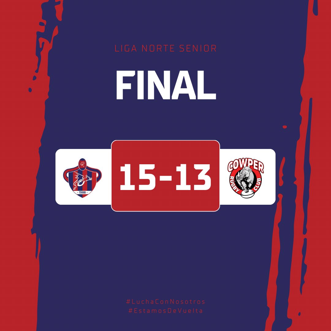 CalzadaRugby's tweet photo. Final del partido

🐉 Calzada Rugby 15 vs 12 Cowper Rugby 🦏

Sois enormes equipo

 #LuchaConNosotros 
 #EstamosDeVuelta https://t.co/MYG7cWQQV2