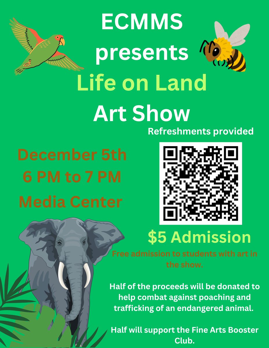 Katy Bridges (@katypbridges) on Twitter photo Visual Arts is having an their Art Showcase this week. Get your tickets today! Come see the displays and support the Art Program while contributing to the efforts toward eradicating endangered animals. <a href="/Ms_Eller/">Ms. Eller</a> <a href="/eastcarymiddle/">East Cary Magnet Middle School</a> <a href="/Ndavis615/">Dr. Nikia Davis</a> <a href="/mlopez8science/">Melissa Lopez</a> <a href="/Lee_LaPlace/">Lee LaPlace</a> Visual Arts is having an their Art Showcase this week. Get your tickets today! Come see the displays and support the Art Program while contributing to the efforts toward eradicating endangered animals. <a href="/Ms_Eller/">Ms. Eller</a> <a href="/eastcarymiddle/">East Cary Magnet Middle School</a> <a href="/Ndavis615/">Dr. Nikia Davis</a> <a href="/mlopez8science/">Melissa Lopez</a> <a href="/Lee_LaPlace/">Lee LaPlace</a>