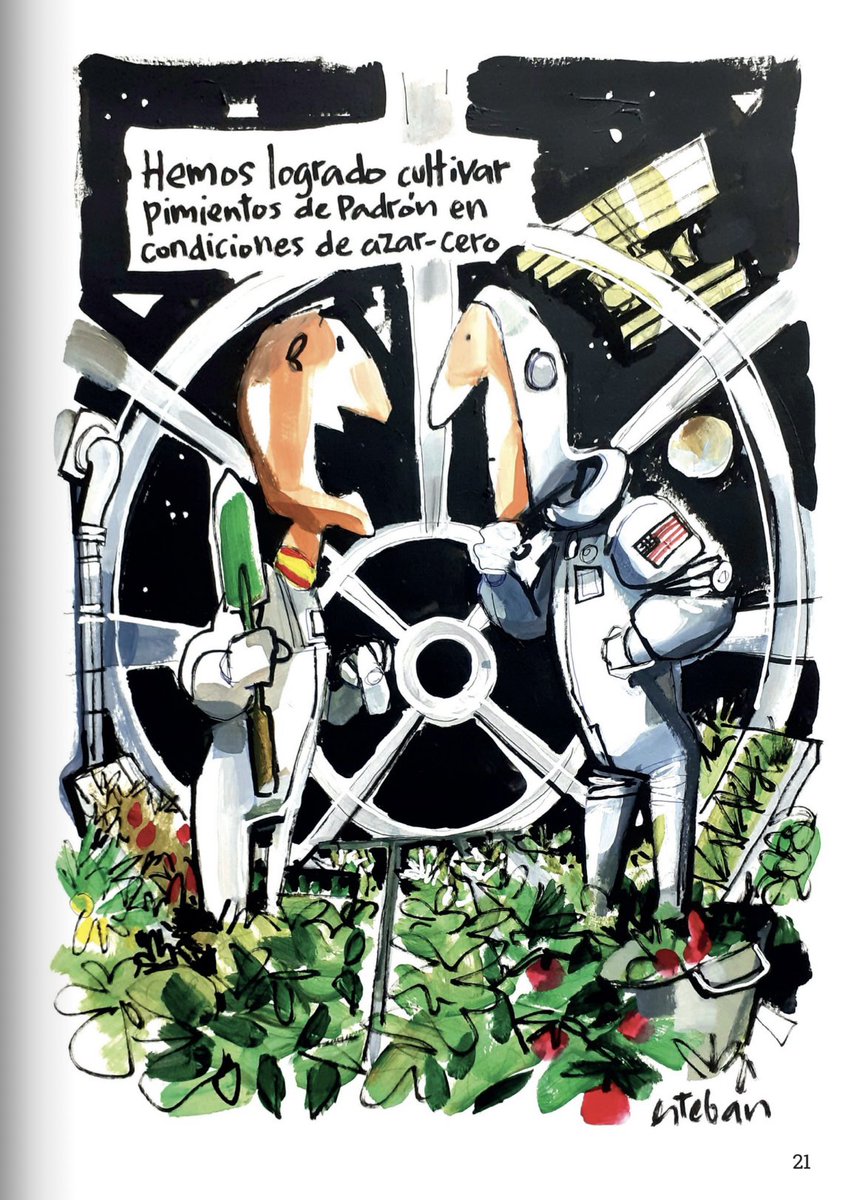 🌕🌱 ¡Ilusionados al ver nuestro proyecto científico de #GreenMoonProject en la última edición de la revista ProESPACIO 🛰️🇪🇸 de <a href="/TedaeEs/">TEDAE</a>! Muchas gracias por ello. ¡Nos llevaremos nuestros pimientos del Padrón al #Espacio en condiciones de azar-cero! 🙃😜 pdfonline.tedae.org/proespacio_58_…