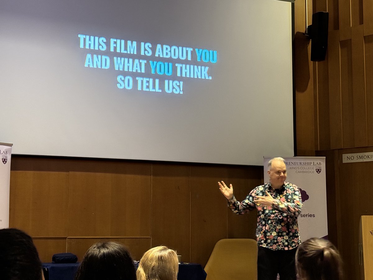 KamiarMohaddes's tweet photo. What an amazingly insightful and thought provoking participatory workshop at @KingsELab on the #AI revolution, and what it could mean for all of us (#socially and #politically) with the award-winning (including a @BAFTA, an #Emmy and eleven @TheWebbyAwards!!!) interactive film director @MartinPercy and alumnus of @Kings_College! Look forward to having Martin back at the @Cambridge_Uni for many more sessions 😀

At the E-Lab we always give books to the best questions from the audience and this time I had the pleasure of picking the books with Martin from our fabulous @Waterstones in Cambridge!

Thanks @rys_williams for organising and Eva Lemmy and Benjamin Warner for the interesting post-workshop discussion.

@CambridgeJBS