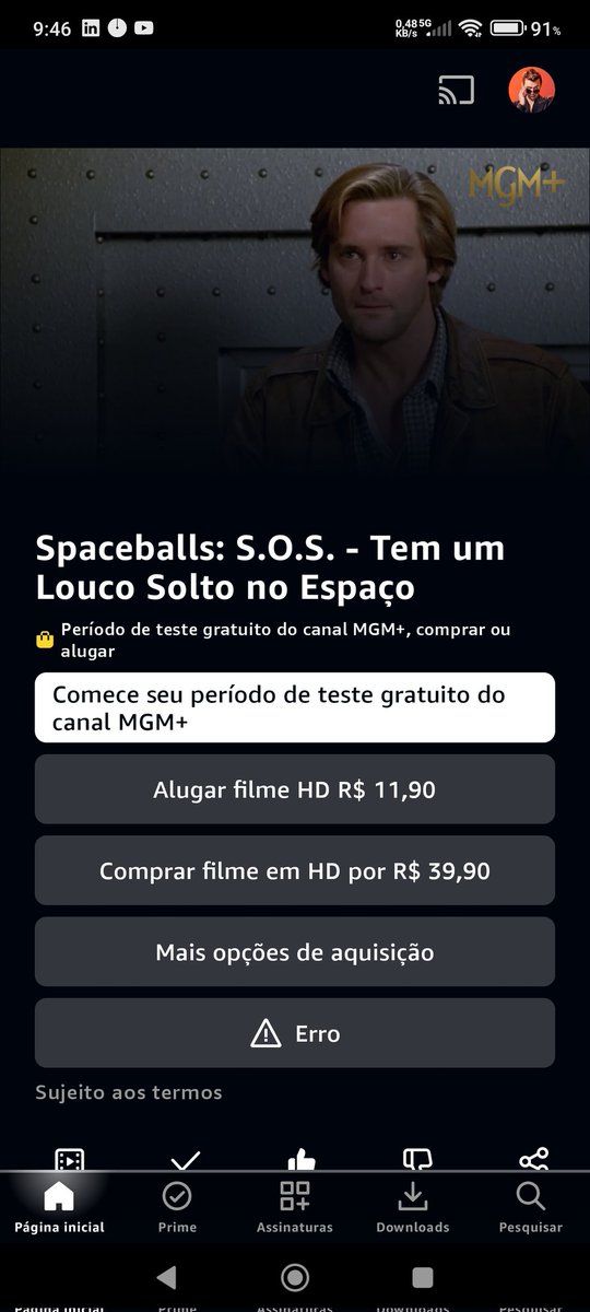 ErickTikk's tweet photo. Obrigado @amazonbrasil, estava assistindo o começo do filme ontem, hoje volto para terminar e me deparo com essa palhaçada.
Não é a primeira vez, mas vai ser a última pois vou cancelar a assinatura. https://t.co/SXH3TVGR6r