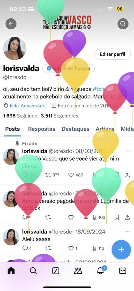 loresdc's tweet photo. +1 ano os balões por aqui subiram, e graças a Deus por ter chegado dezembro. Meu mês 💙🥳 https://t.co/eGXczaoZ1u