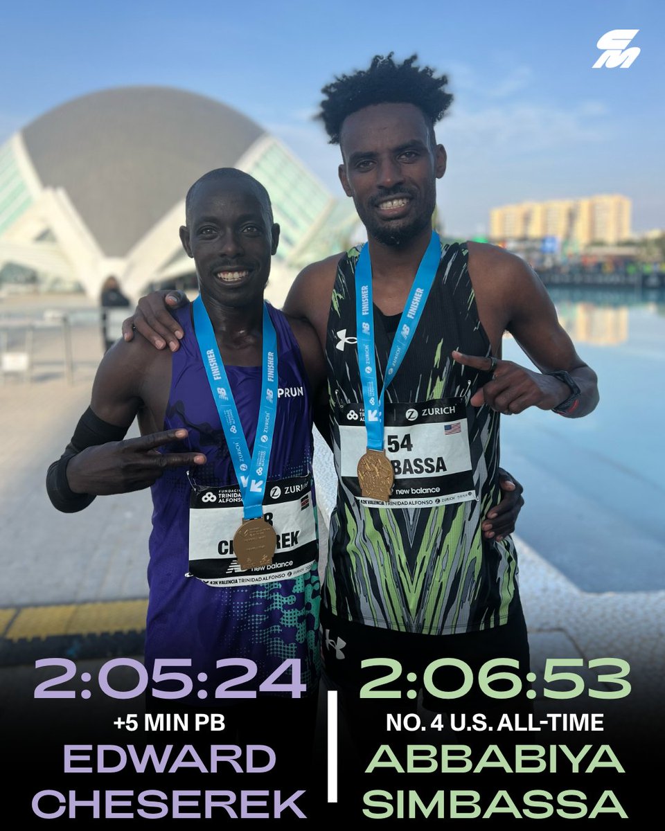CITIUS MAG (@citiusmag) on Twitter photo Things we love to see from the Valencia Marathon 🇪🇸
• Edward Cheserek (<a href="/KINGCHEZZ/">EDWARD CHESEREK</a>) goes 2:05:24 (12th place) to lower his personal best from 2:11:07 from last year’s New York City Marathon. Quite the range to go along with his 3:49.44 mile personal best and 59:11 half marathon Things we love to see from the Valencia Marathon 🇪🇸
• Edward Cheserek (<a href="/KINGCHEZZ/">EDWARD CHESEREK</a>) goes 2:05:24 (12th place) to lower his personal best from 2:11:07 from last year’s New York City Marathon. Quite the range to go along with his 3:49.44 mile personal best and 59:11 half marathon