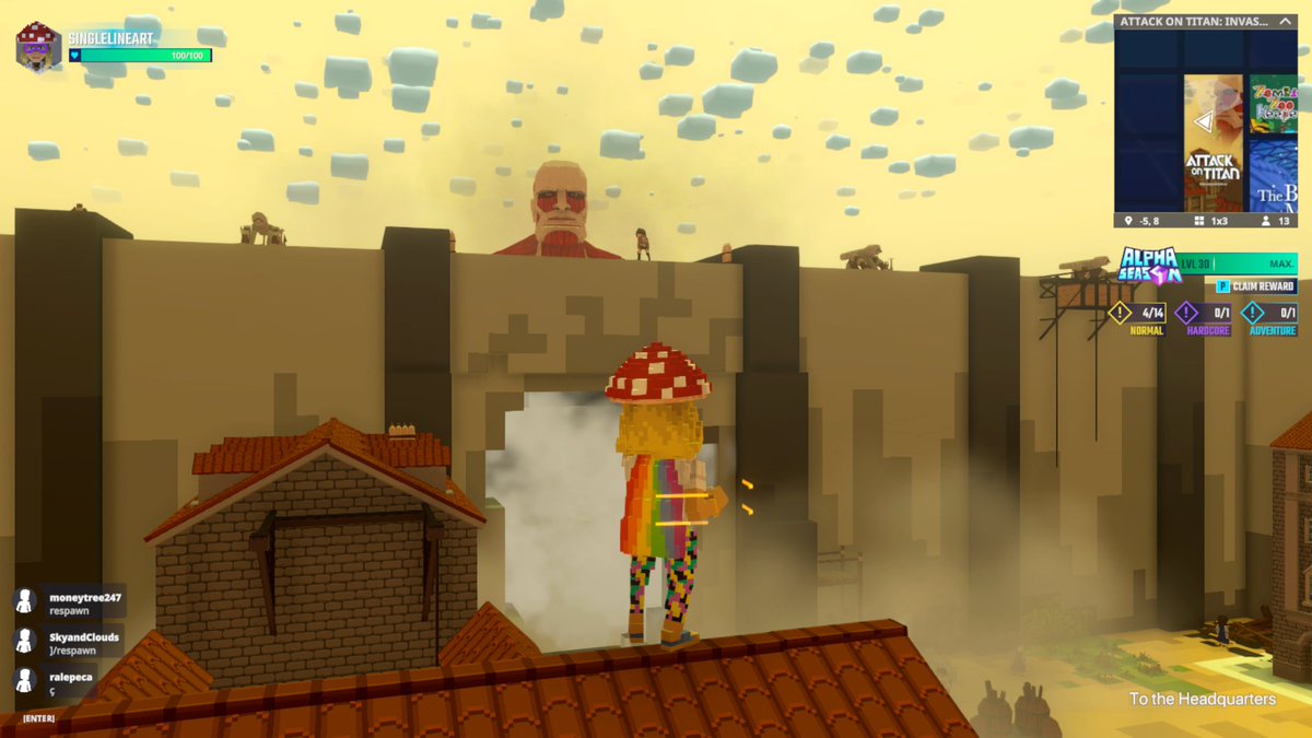 SingleLineArt's tweet photo. Standing in awe of the Colossal Titan in Attack on Titan: Invasion @TheSandboxGame. Humanity's last hope or greatest threat?💥👀 @anime_shingeki https://t.co/M6uUJBwlEx #TheSandbox #AlphaSeason4 #AS4SocialChallenge https://t.co/m3qzggMPd3