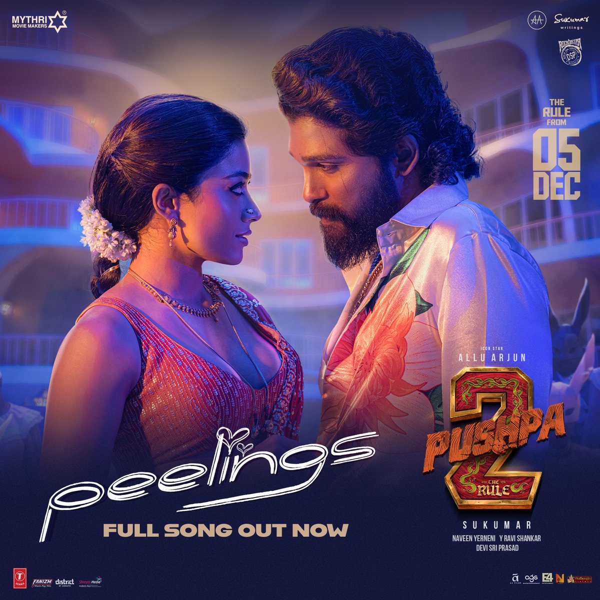 It's time for the Mass Blockbuster Song to energize your playlist 🔥🔥

#Peelings song out now❤‍🔥

Telugu - youtu.be/8RAd-_Qj_ac
Hindi - youtu.be/yom3HewJev4
Tamil - youtu.be/0P2fDSAFTe8
Malayalam - youtu.be/_VaOX6jRD3Y
Kannada - youtu.be/qj_KpJVkLb0
Bengali -