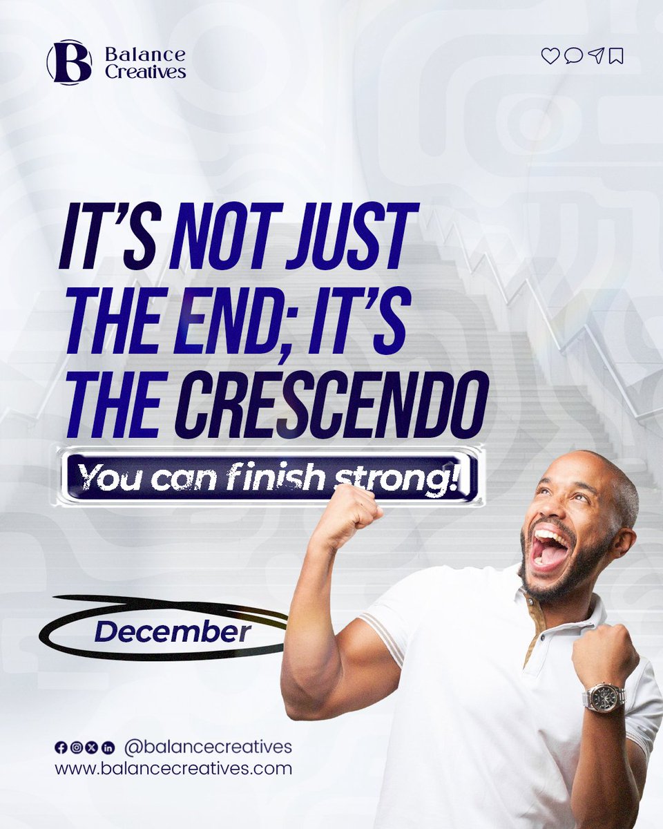 BalanceCreativ1's tweet photo. Whatever the year has brought your way—triumphs, setbacks, or in-betweens—it’s not too late to finish strong.

December is your reminder that every finish can be powerful.
#December #balancecreatives https://t.co/DpTrWvdkgz