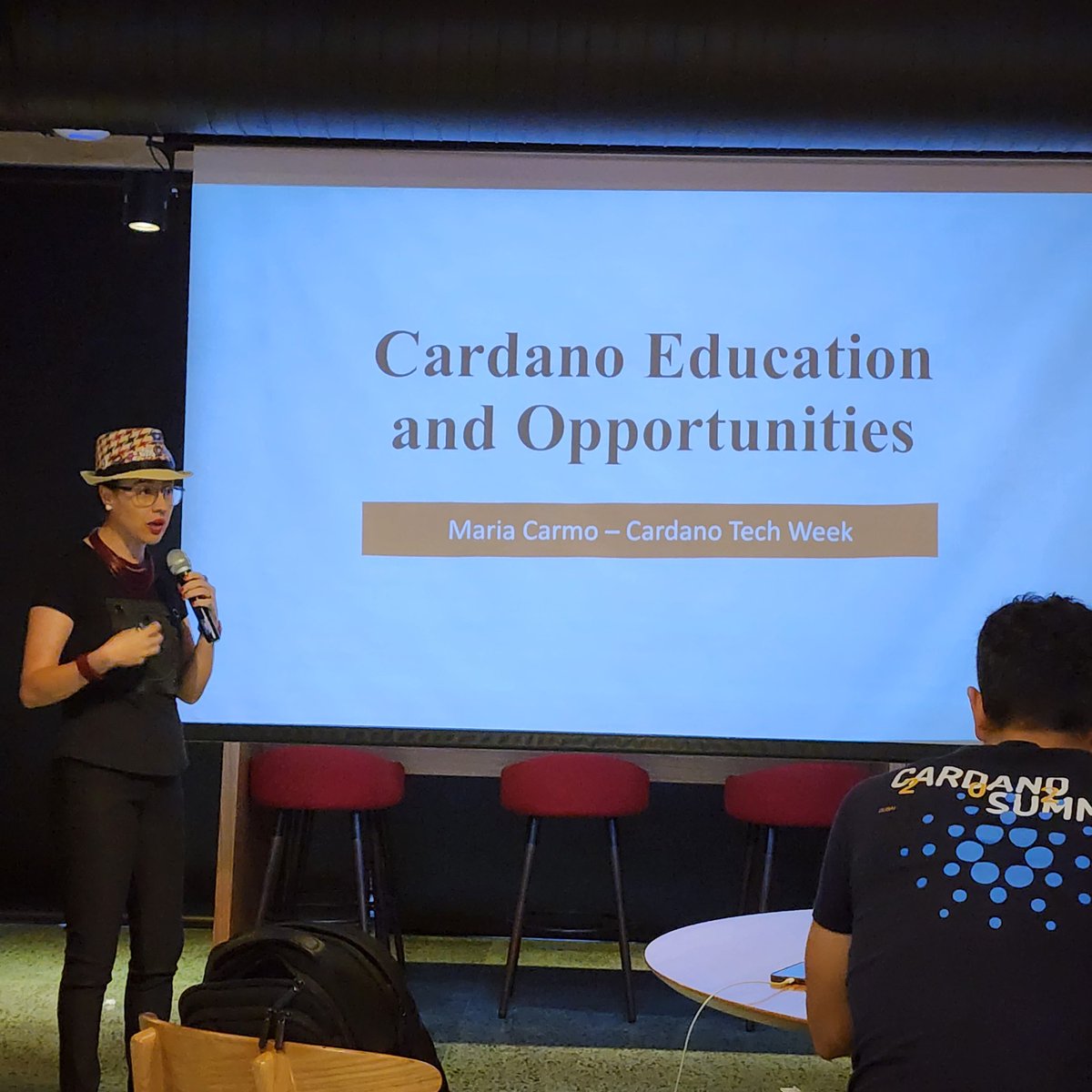 hielo777's tweet image. Learning about @MariaCarmo369 's journey in Cardano
@ #CardanoTechWeek