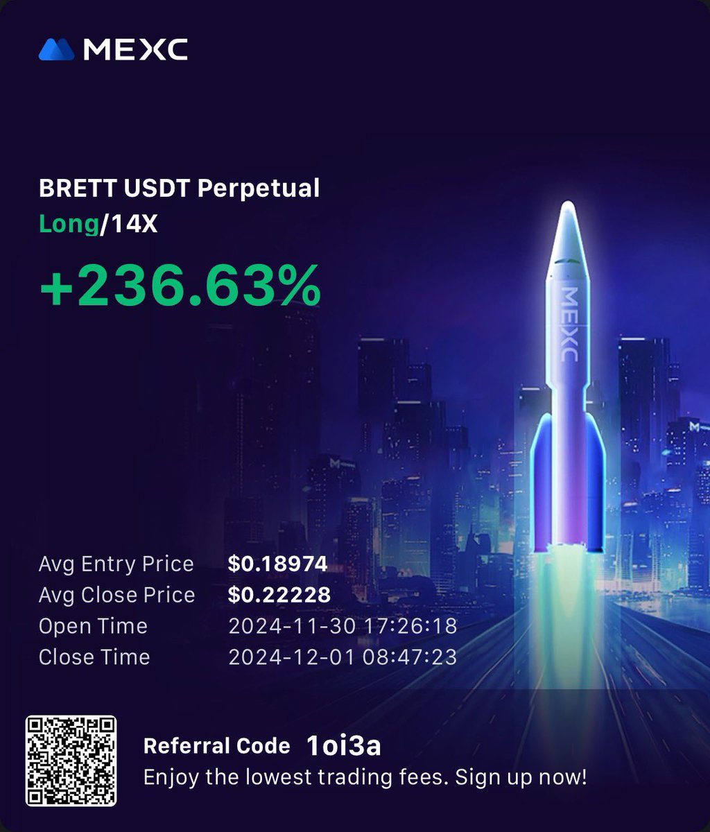 Rarely trade. 

$BRETT looked good so sent it. 
Kids are now fed