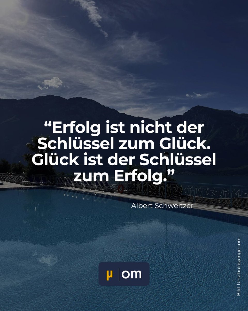 muenchcoach's tweet photo. "Erfolg ist nicht der Schlüssel zum Glück. Glück ist der Schlüssel zum Erfolg." – Albert Schweitzer

Ein Coaching kann dir dabei helfen, glücklich mit dem zu sein und werden, was du hast und bist. Sprich uns gern unverbindlich an!
#Productivity #Erfolg #muenchcoach #Coaching https://t.co/PofZW9Rmby