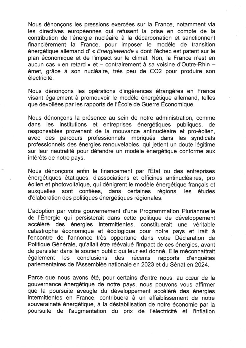 Nuke841's tweet photo. Il est temps de mettre un terme au soutien des #ENR .
Position courageuse et réaliste de responsables dans @LePoint .
#PPE #PV #Eoliennes #Nucléaire #Budget2025 @MichelBarnier @Ecologie_Gouv https://t.co/4ngYuiFPfT
