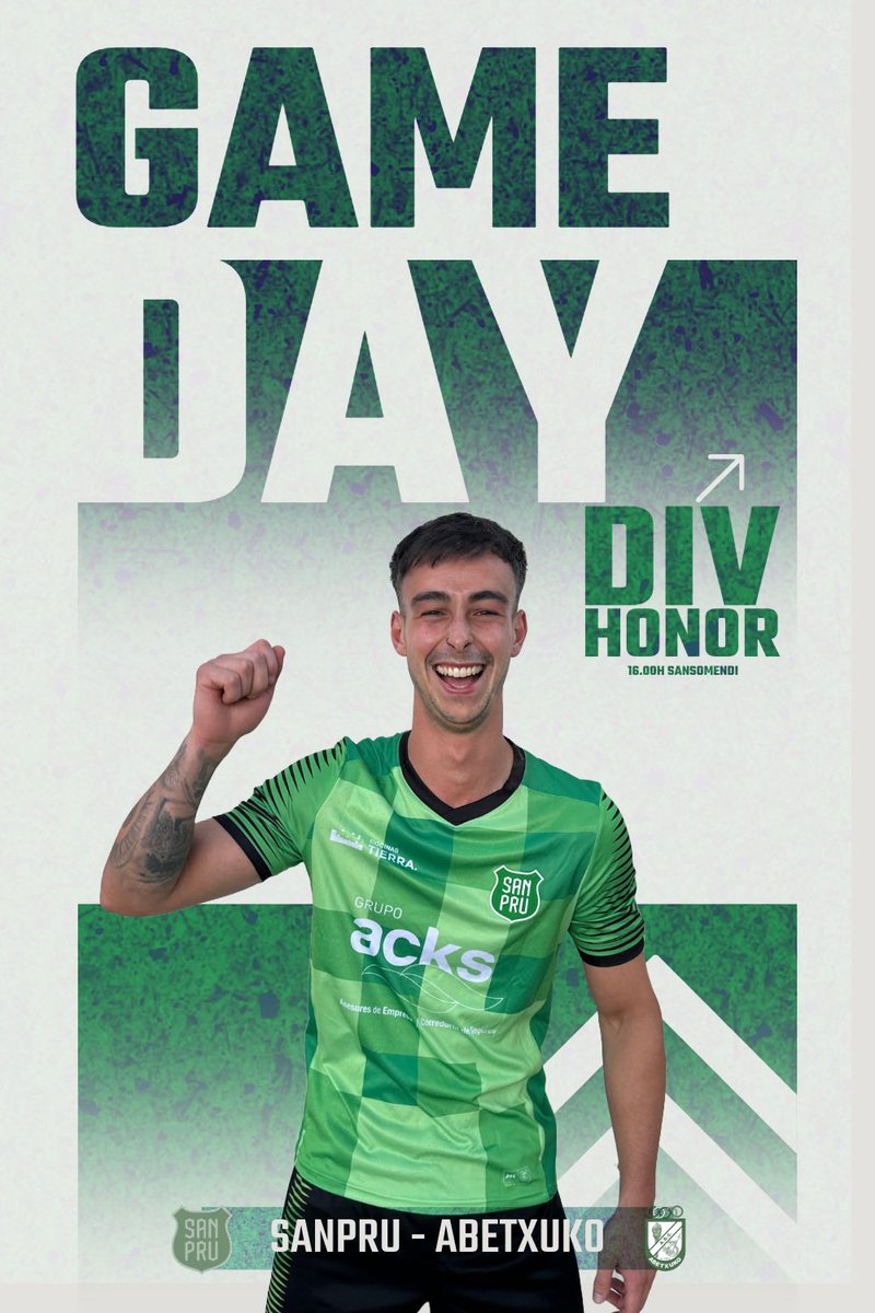 ⚽ 𝗗𝗜𝗩𝗜𝗦𝗜𝗢́𝗡 𝗗𝗘 𝗛𝗢𝗡𝗢𝗥
#SanPruAbetxuko |

Primer tercio de temporada completado, décima jornada de liga, volvemos a nuestra casa recibiendo al <a href="/ADCAbetxuko/">ADC Abetxuko</a> .

¡Os esperamos!
 
#MareaVerde