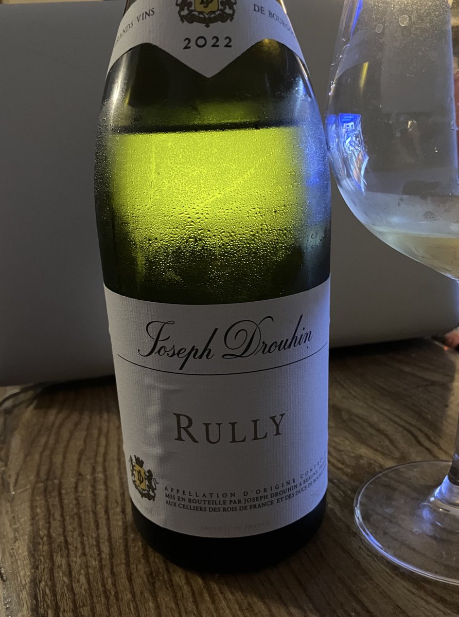 Proper classy wine. I always think Rully in good vintages is great value. Minerality, buttery. Hint of salinity. Fat enough to go with bigger food. Perfect with trout, salmon. If you fancy white with roast poultry, it would do you proud!
