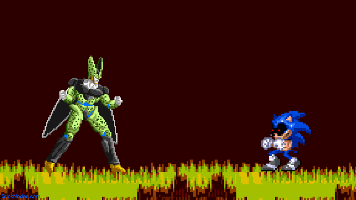 SaturnGoesMoo's tweet image. Perfect cell vs Sonic DOT exe fanart thing lol
#dbz #sonicexe #sprites