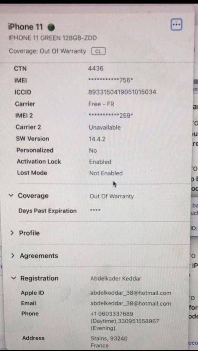 #BlackFriday Apple ID Owner info Service 
Picture Reply 
Need imei or SN + Payment USDT for process
Delivery time 
1-72h 
Price 25$ Single device 
Bulk 23$ 
If submit 3 devices get 1 Owner info free 
Send Order here : t.me/appleidownerin…