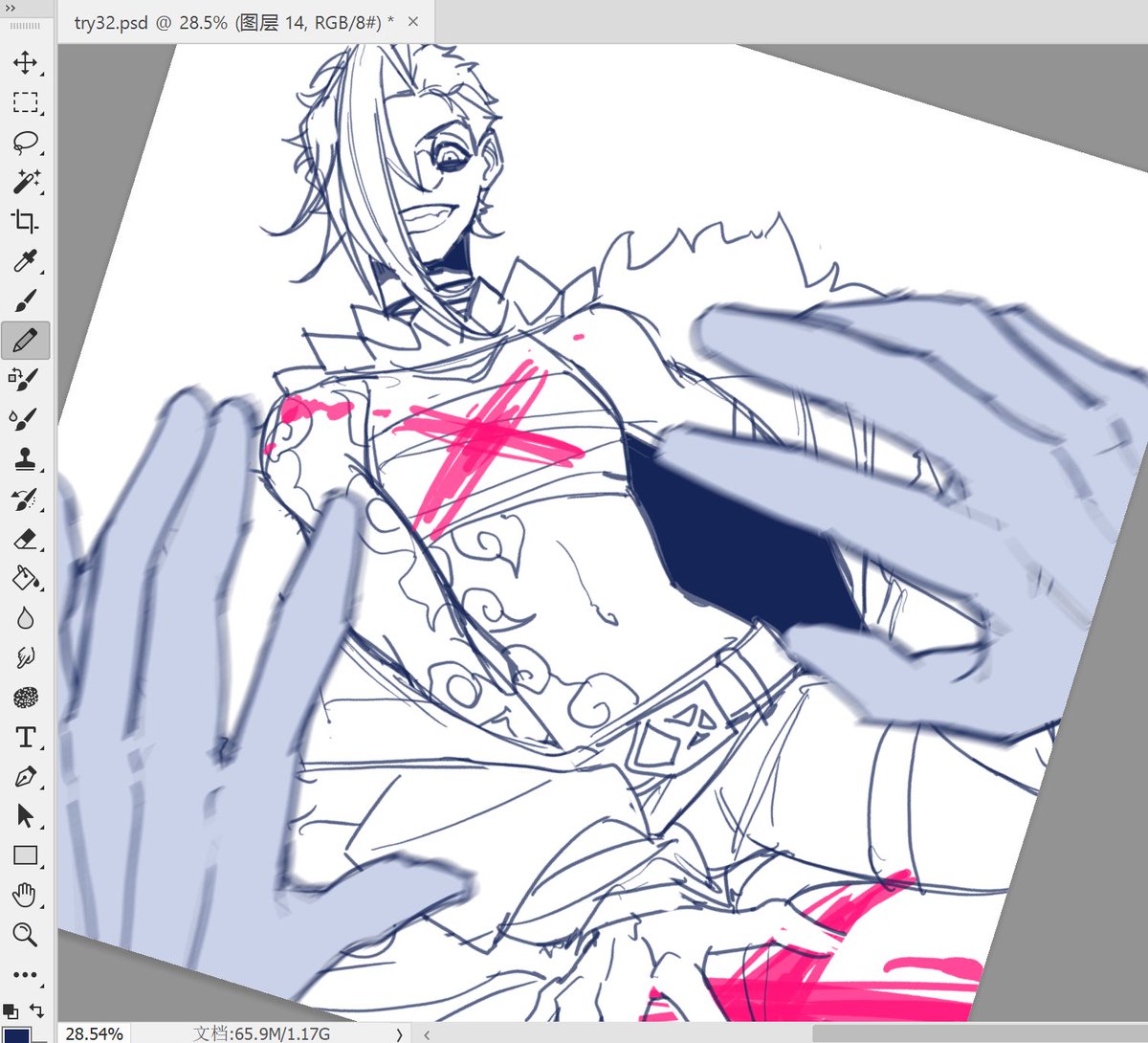 #Arcane #timebomb wip.
“Now, throw away your…stupid jealousy…of my gun～”