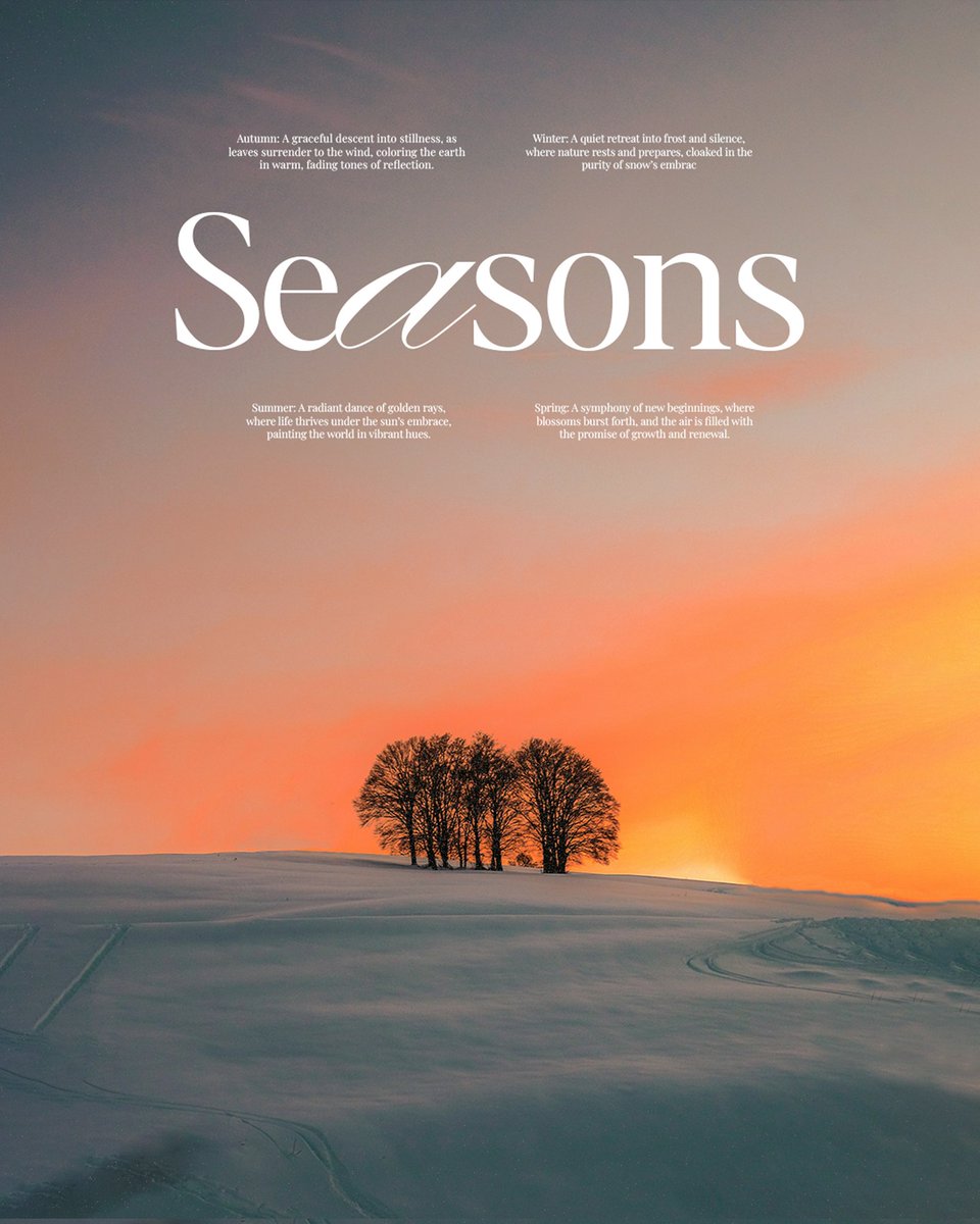 Shatubabyyy's tweet photo. Creativity, like life moves in seasons 
Every season has its purpose, and together, they keep us growing. Don’t rush the process—embrace each phase and bloom when it’s time. 🌸 

#myposterchallenge #posyer #posterbyaish #design https://t.co/2xe1aK0nN1