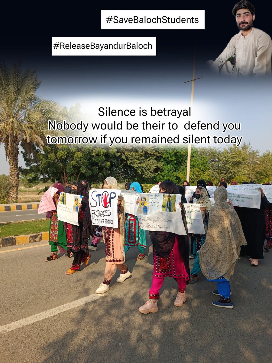 Baloch students are meant to be in classrooms getting education 
Not to be in dark torture cells 
They are meant to be our future builders not in dungeons 
#ReleaseBayandurBaloch
#SaveBalochStudents
