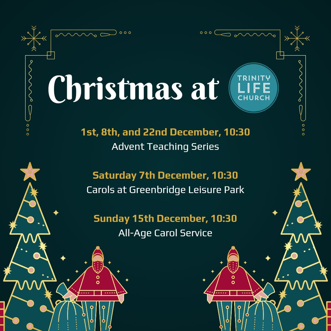 TrinityLifeSwin's tweet photo. We're getting closer and closer to Christmas day, and we love to celebrate the birth of Jesus. Trinity Life Church has a programme of events to help you get into the festive spirit!

Come and join us - we'd love to see you! https://t.co/rk0b6nuWnW