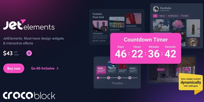 resellmatrixweb's tweet image. Buy JetElements WordPress Premium Plugin with Lifetime activation + 1 Year of Free updates for only $3.33 or 300BDT: resellmatrix.com/shop/jetelemen…

🔖 Crocoblock: JetElements - Widgets Addon for Elementor Page Builder
*Use on unlimited websites
Last Update: v2.7.1.1 | November 01, 2024