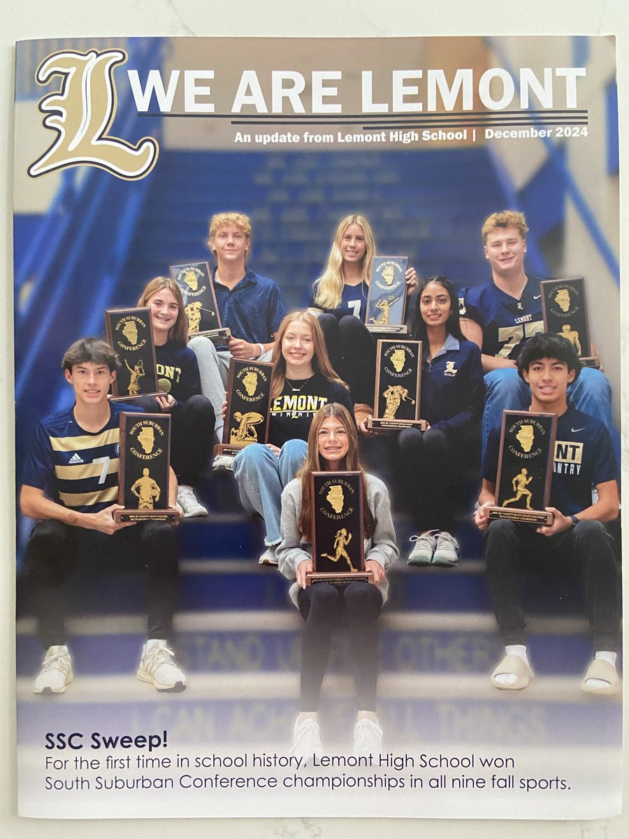 SSC Sweep in all 9 fall sports!  💙 💛 #WeAreLemont