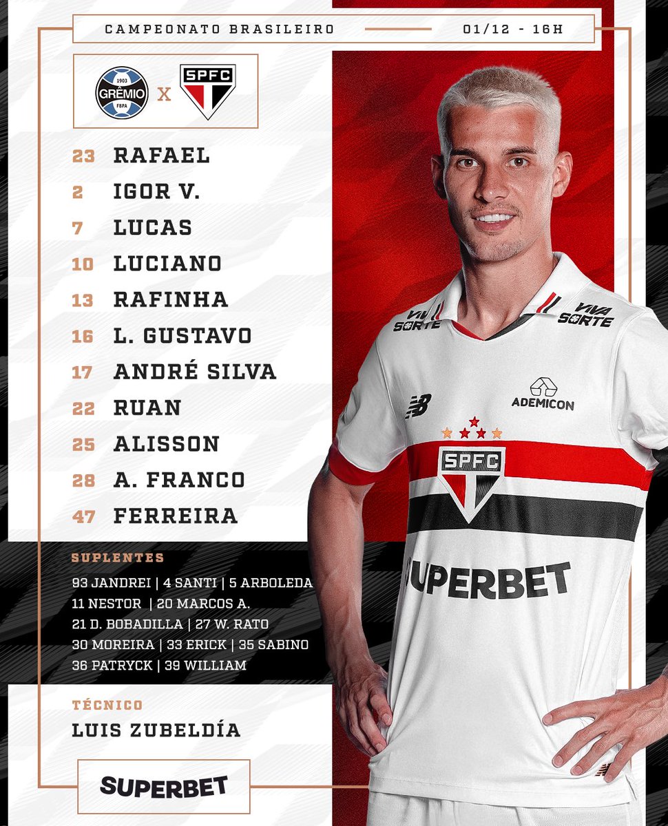 Noitedecopa's tweet photo. Comparativo: 🇪🇪GRÊMIO x SÃO PAULO🇾🇪

🏆Mundial: 🇪🇪 1 x 3 🇾🇪
🏆Libertadores: 🇪🇪 3 x 3 🇾🇪
🏆Brasileirão: 🇪🇪 2 x 6 🇾🇪
🏆Copa do Brasil: 🇪🇪 5 x 1 🇾🇪
🏆Outros títulos internacionais: 🇪🇪 2 x 6 🇾🇪
🏆Outros títulos nacionais: 🇪🇪 1 x 1 🇾🇪
⚔️Confrontos Diretos: 🇪🇪 32 x 35 🇾🇪
🏟Torcida: 🇪🇪 4,6% x 9,9% 🇾🇪 (AtlasIntel 2024)

🔘Placar final: 🇪🇪GRÊMIO 1️⃣x5️⃣ SÃO PAULO🇾🇪

📰 Noite de Copa | Dep. de Estatísticas