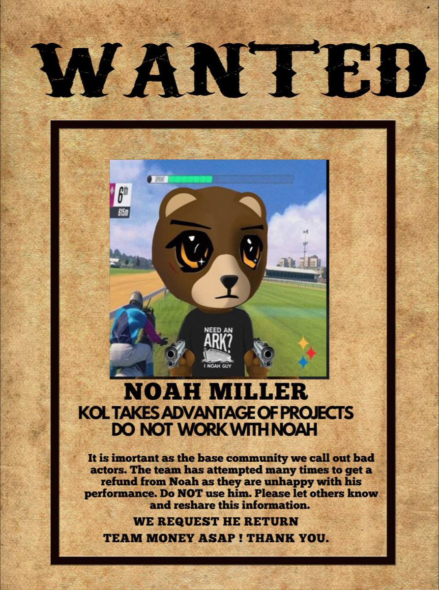 Do not hire <a href="/iamnoahmiller/">Noah Miller</a>. He will take your money and string you a long for weeks and months and deliver som of the worst KOLs and calls you have ever seen. 16.5k down the drain and this guy acts like everything is ok every time you call him on it. Preaching his refund policy