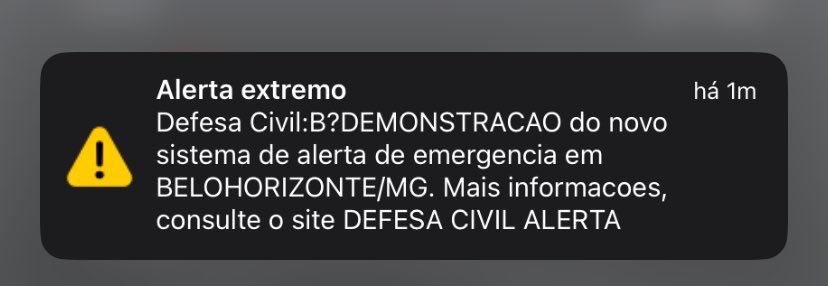 O alerta da defesa civil sendo a primeira trombeta do apocalipse